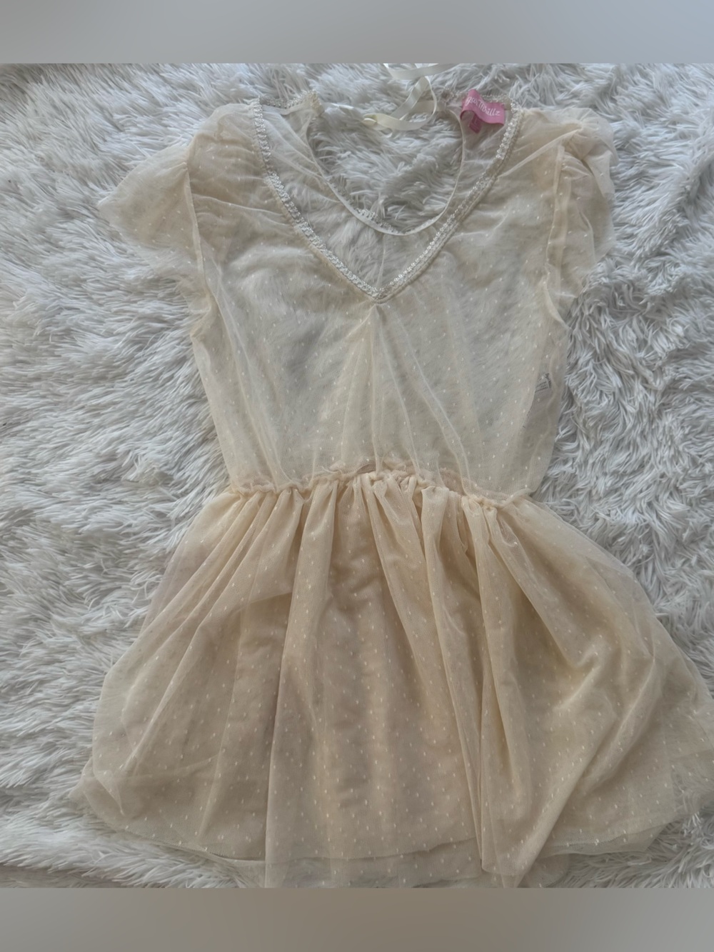 Sugar Thrillz Ivory Cream Tulle Night Dress L